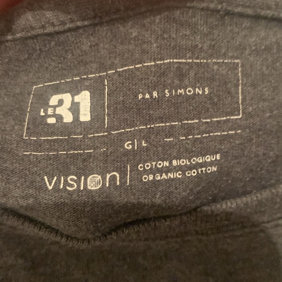 Dark Grey Par Simons Le 31 Organic Cotton Tshirt SZ Large - Picture 3 of 5